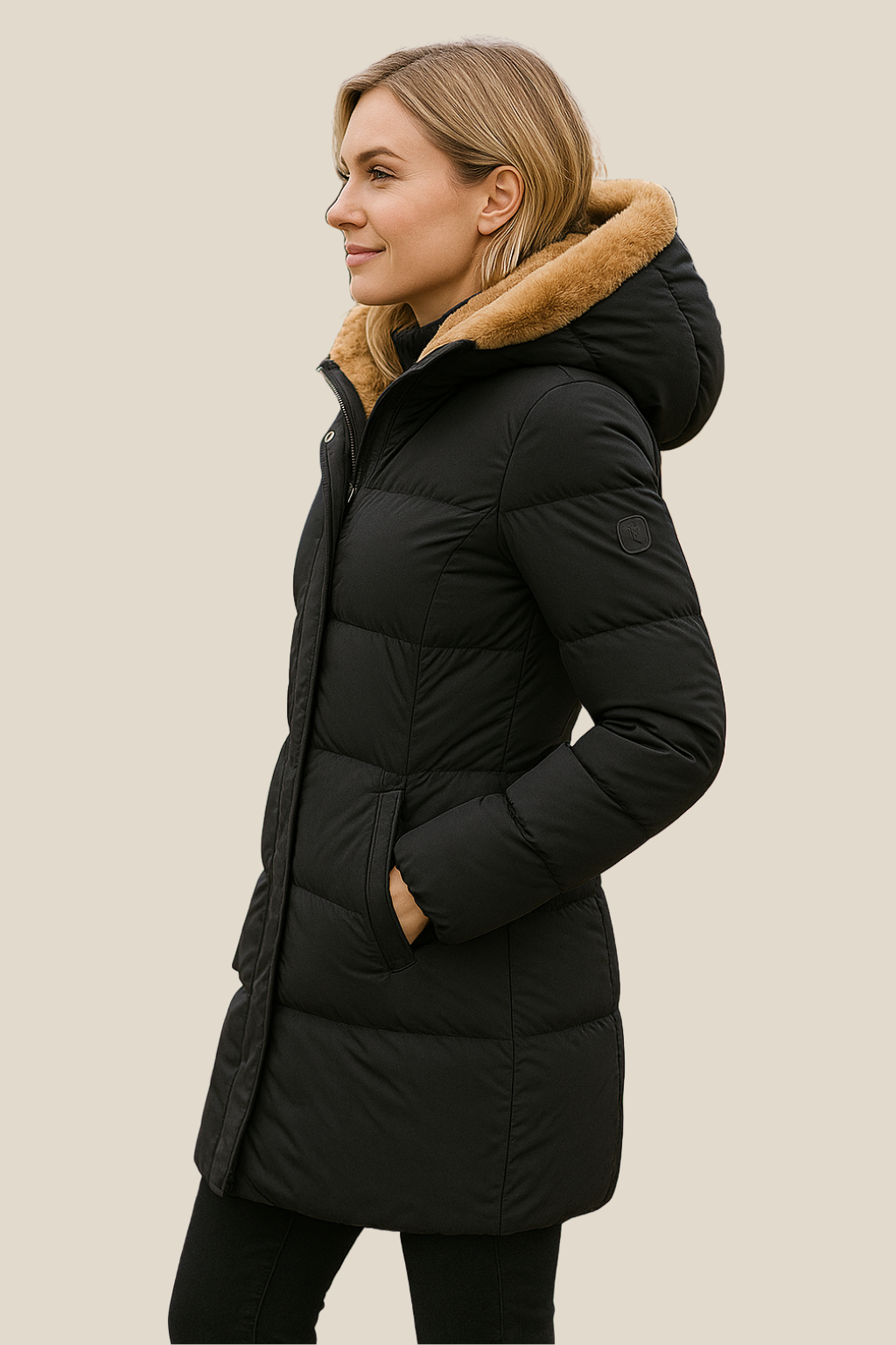 Women’s Puffer Winter Coat, Hooded Warm Fleece-Lined Jacket, Thick Lightweight Raincoat For Winter