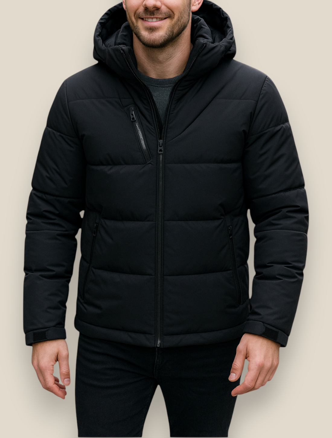Men’s Hooded Duck Down Puffer Jacket - Thick Warm Casual Coat