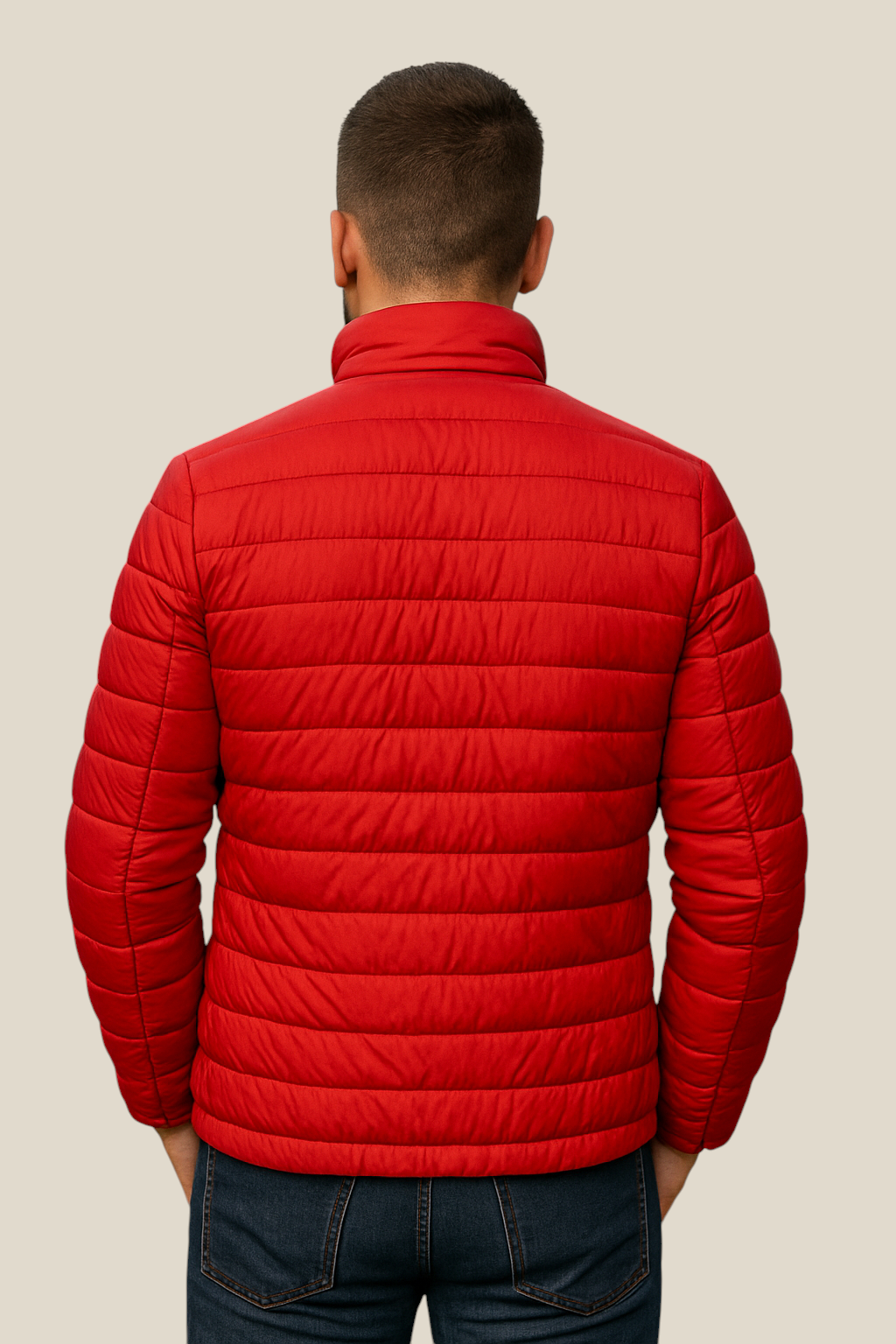 Men’s Winter Puffer Jacket - Thick Cotton Padded Down Coat