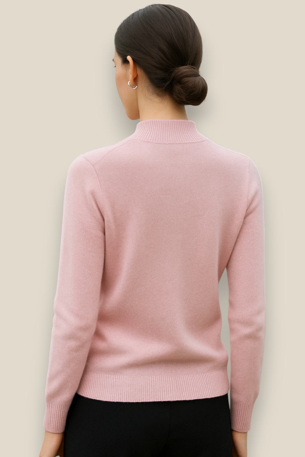Women’s Wool Jumper, Seamless Knitted Sweater, Long Sleeve Winter Top
