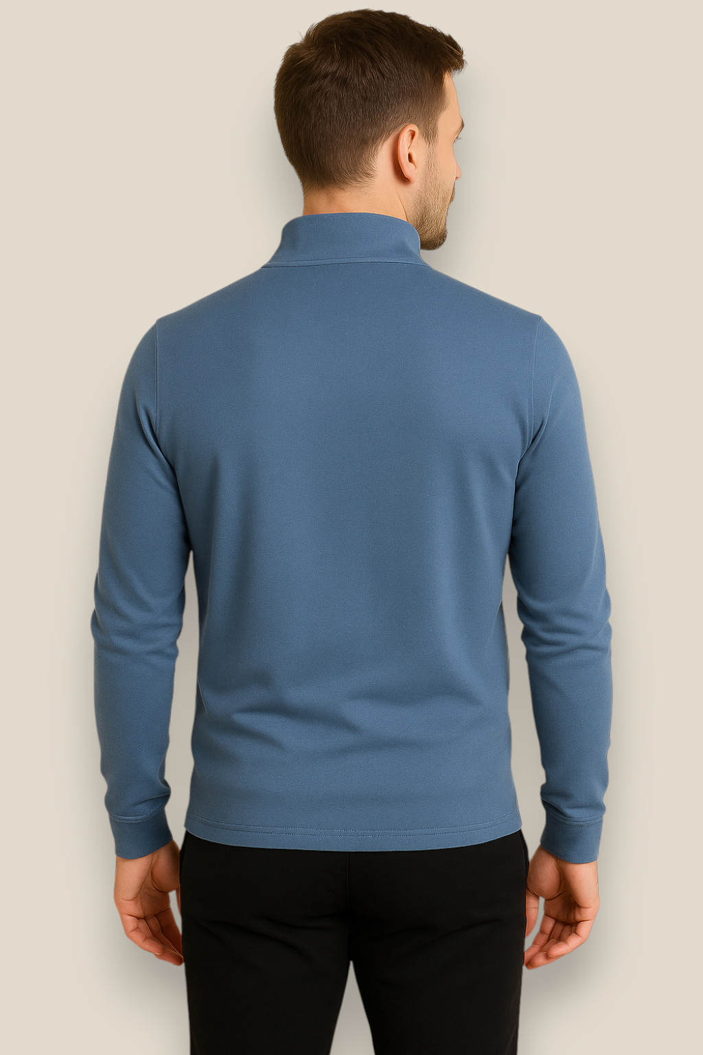 Men’s Fleece Jumper - Long-Sleeve Stand-Up Collar Winter Jacket