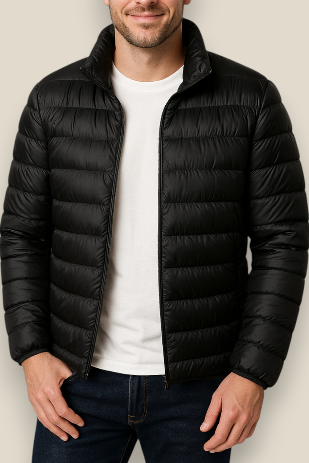 Men’s Down Puffer Jacket - Ultra Light Waterproof Winter Coat