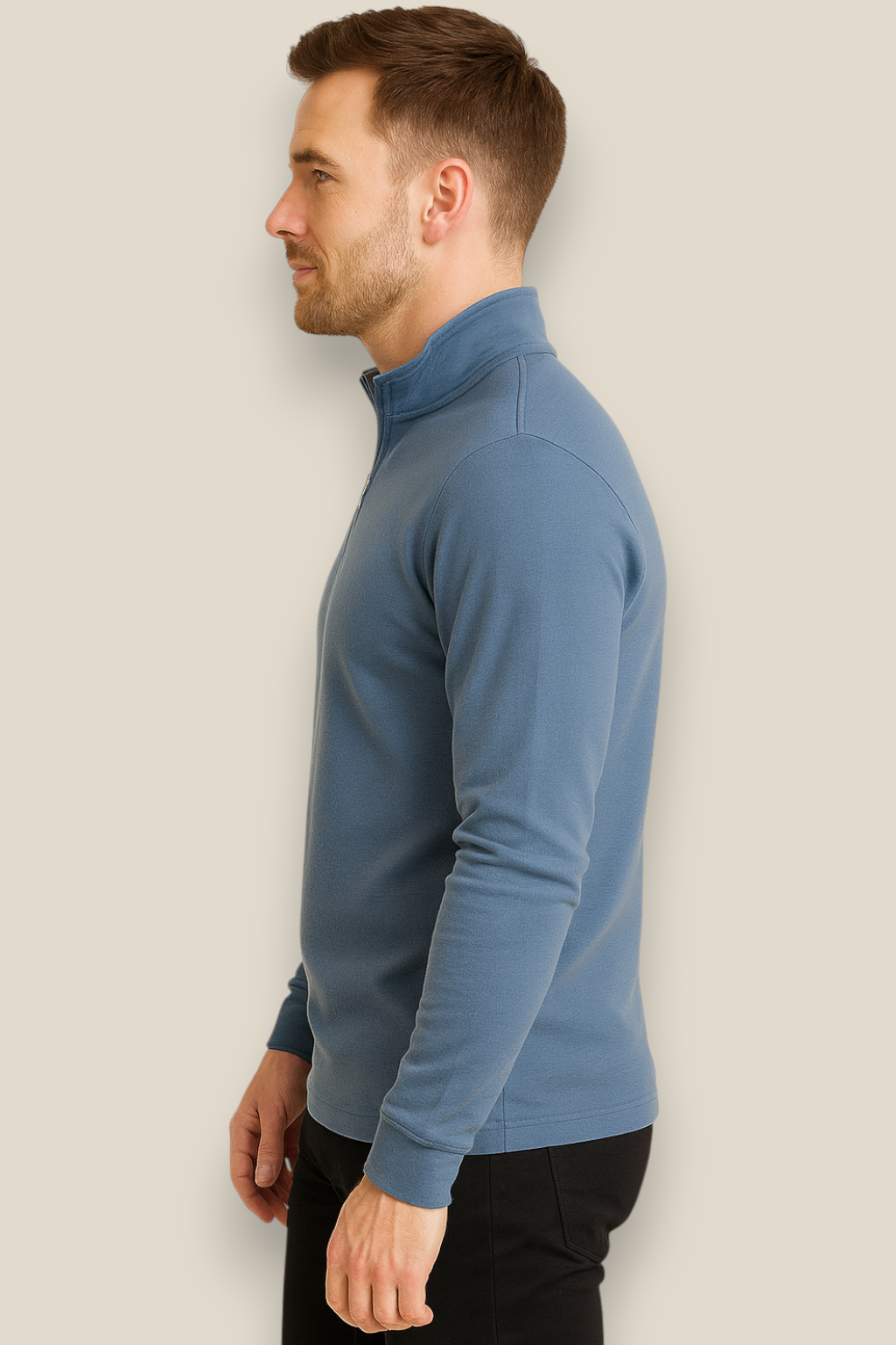 Men’s Fleece Jumper - Long-Sleeve Stand-Up Collar Winter Jacket