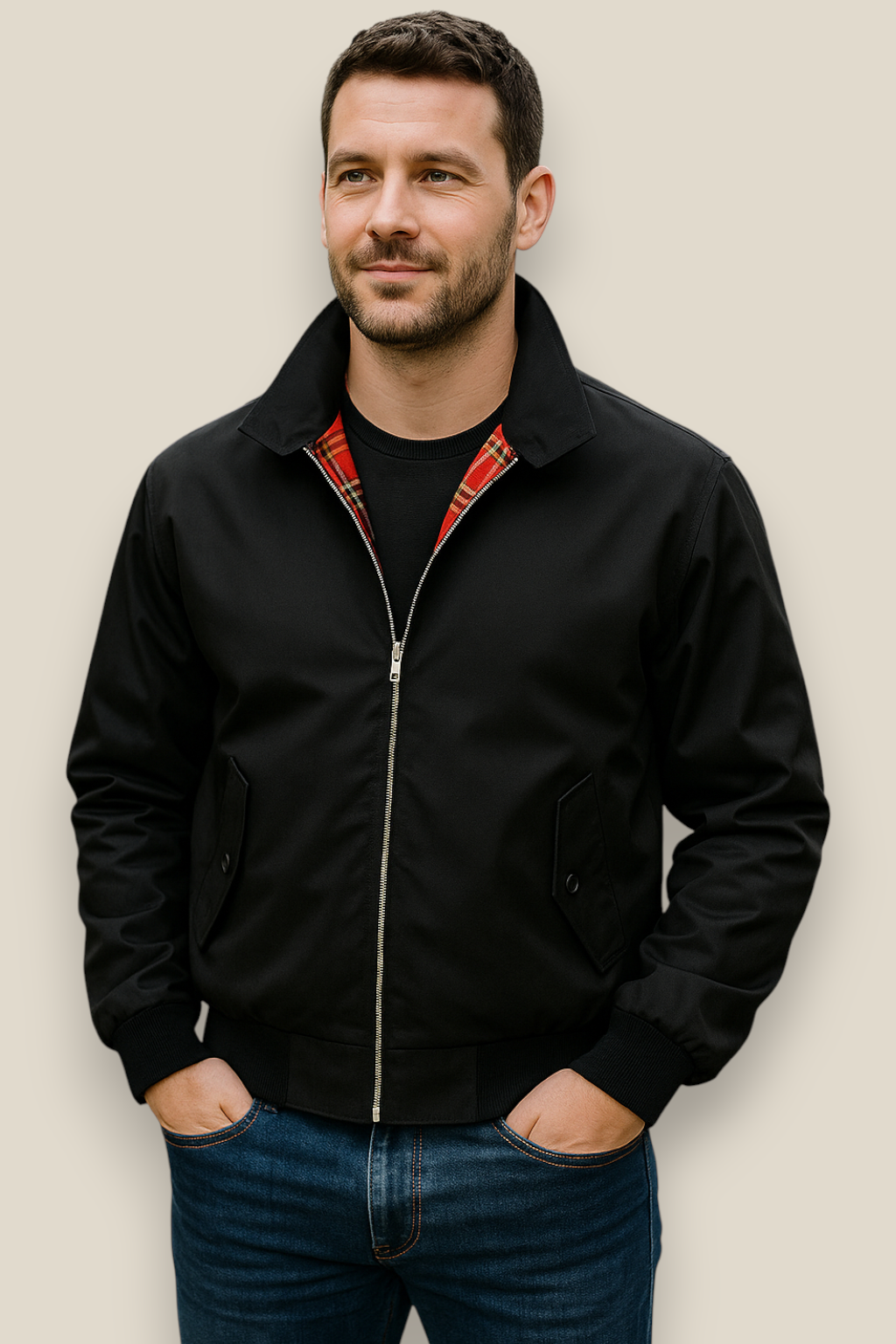 Men’s Windbreaker Jacket, Lightweight Winter Sportswear, Warm Casual Outerwear
