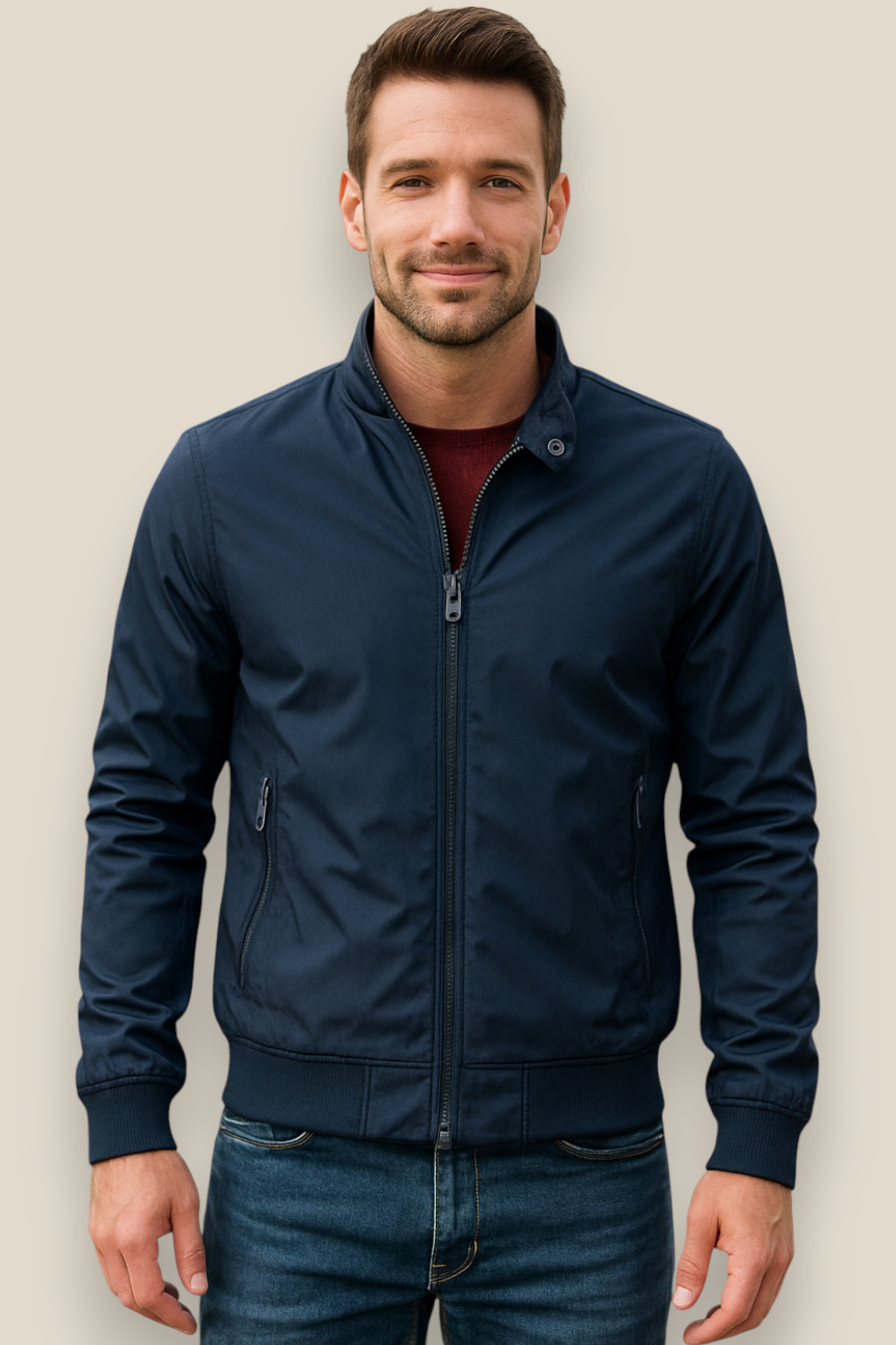 Men’s Bomber Windbreaker Jacket - Winter Slim Fit Coat