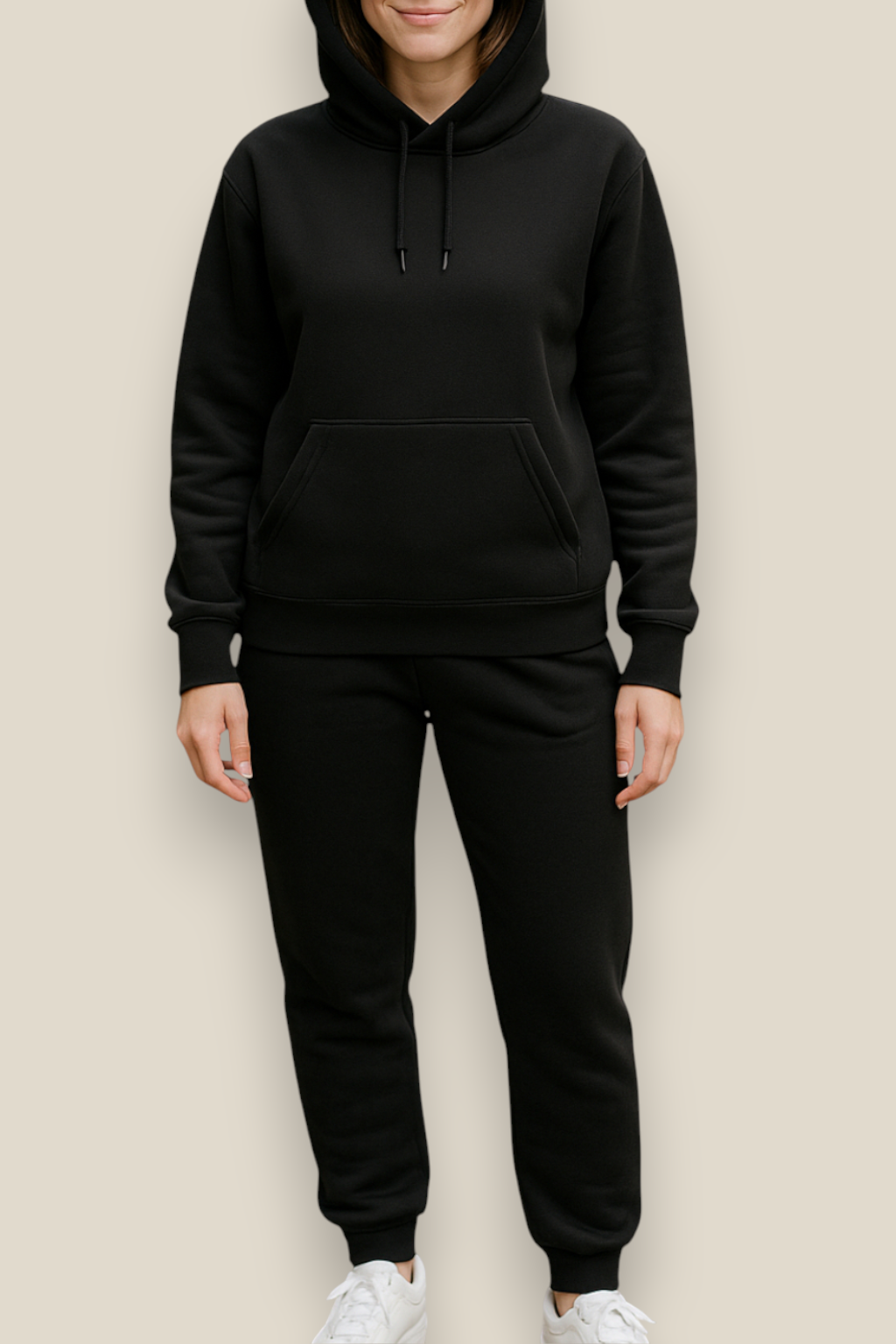 Women’s Winter Tracksuit Set, Two-Piece Fitness Hoodie And Jogging Pants, Fleece-Lined Sportswear