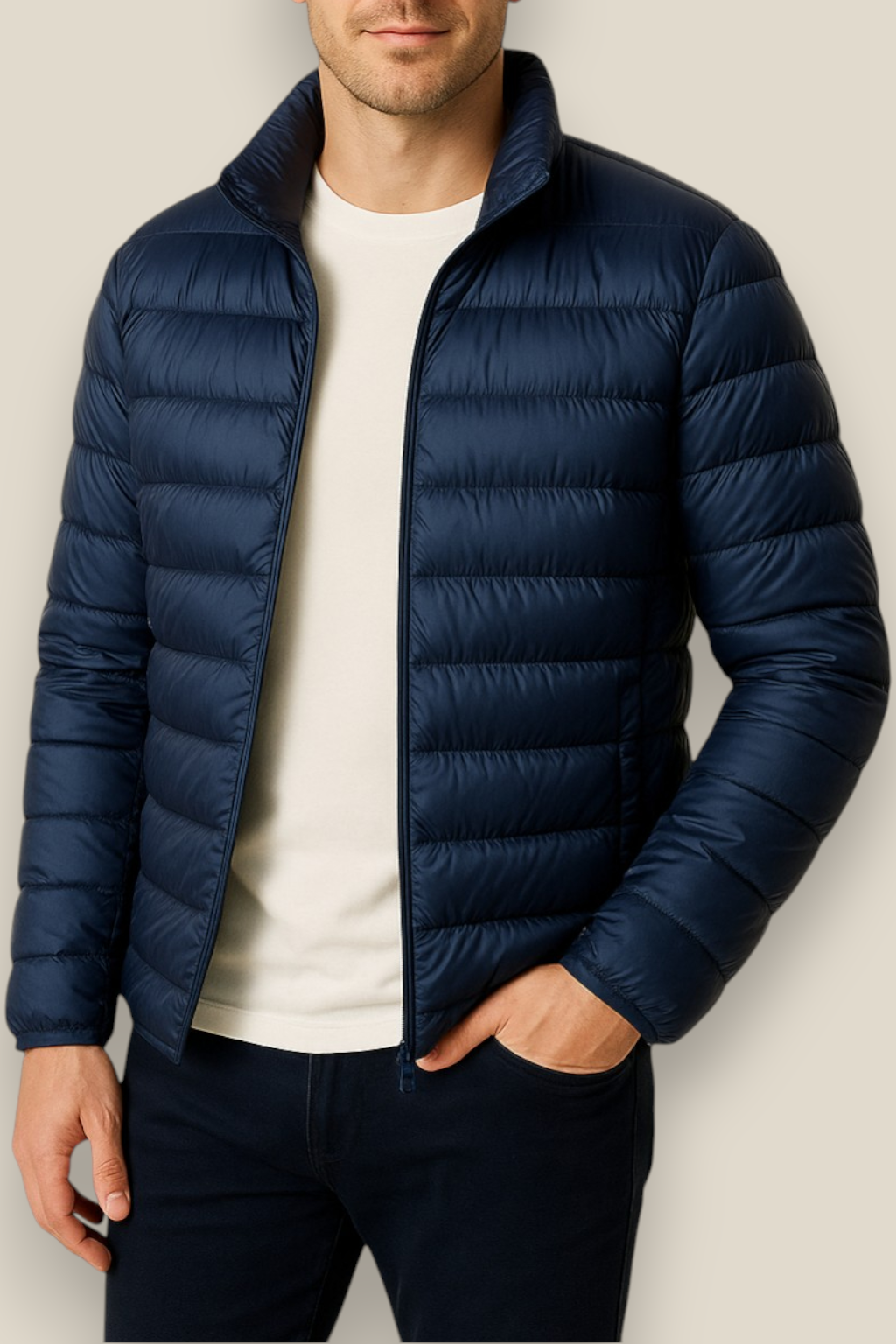 Men’s Down Puffer Jacket - Ultra Light Waterproof Winter Coat