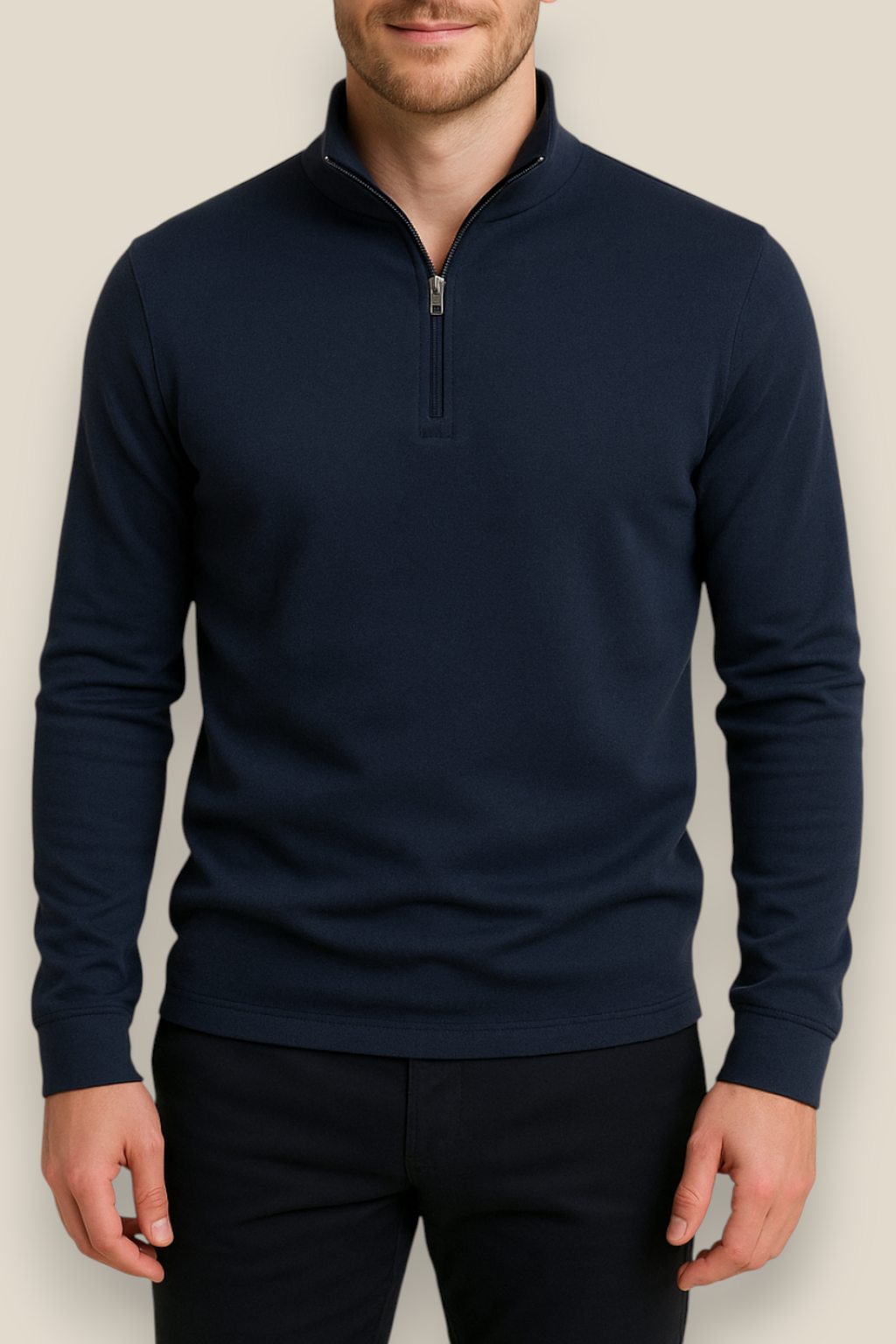 Men’s Fleece Jumper - Long-Sleeve Stand-Up Collar Winter Jacket