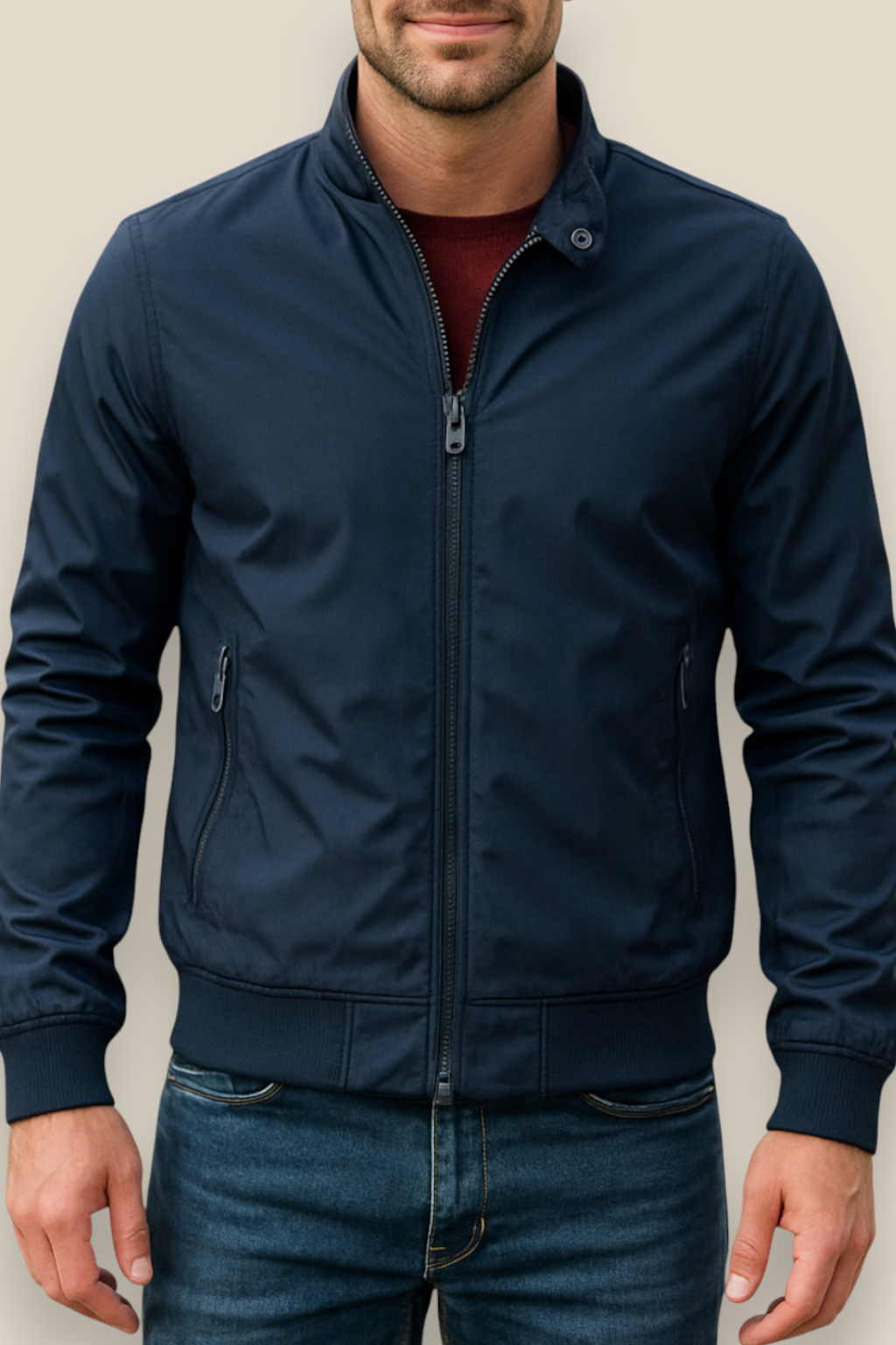 Men’s Bomber Windbreaker Jacket - Winter Slim Fit Coat