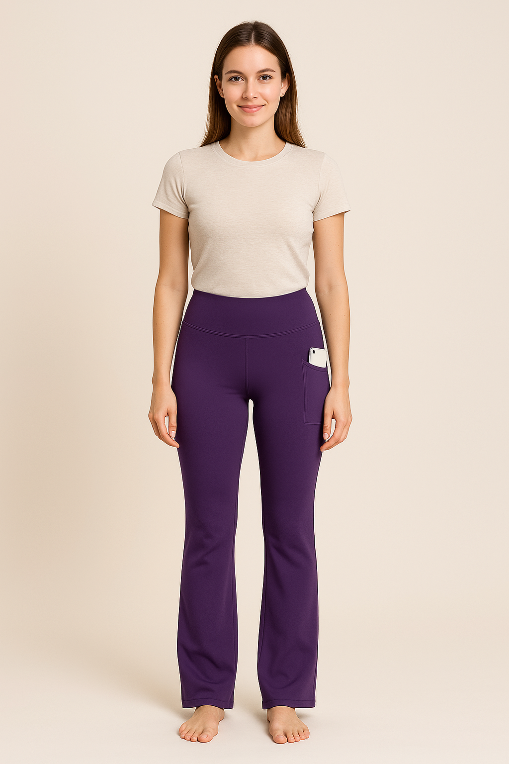 Women’s High Waist Trousers, Elegant Wide Leg Flared Palazzo Pants, Smart Casual Leggings