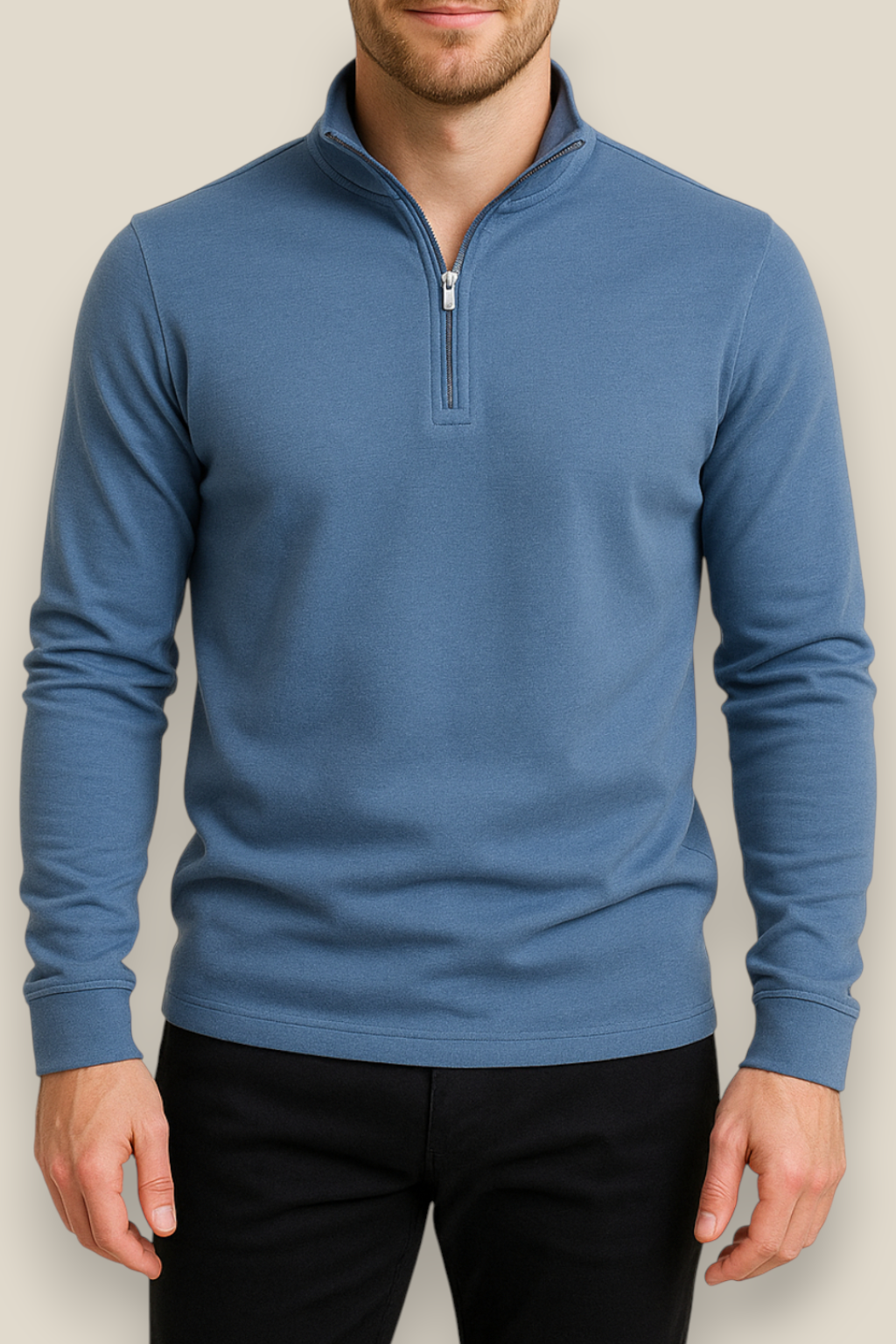 Men’s Fleece Jumper - Long-Sleeve Stand-Up Collar Winter Jacket