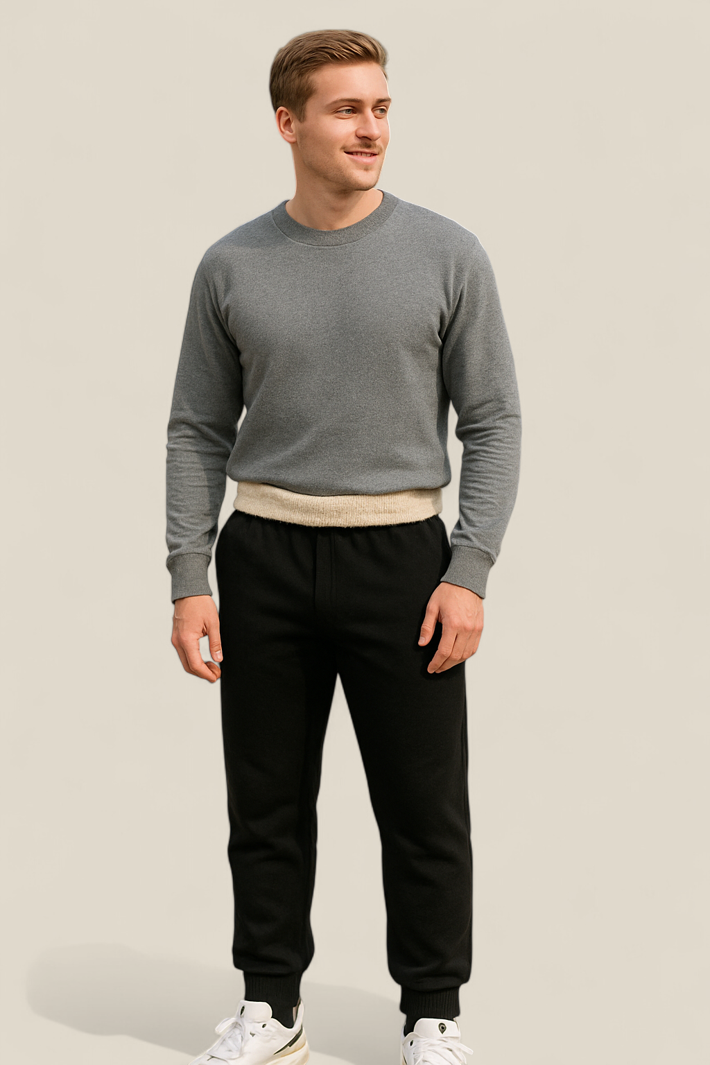 Men’s Winter Joggers, Thick Lamb Wool Lined Pants, Casual Sportswear Trousers