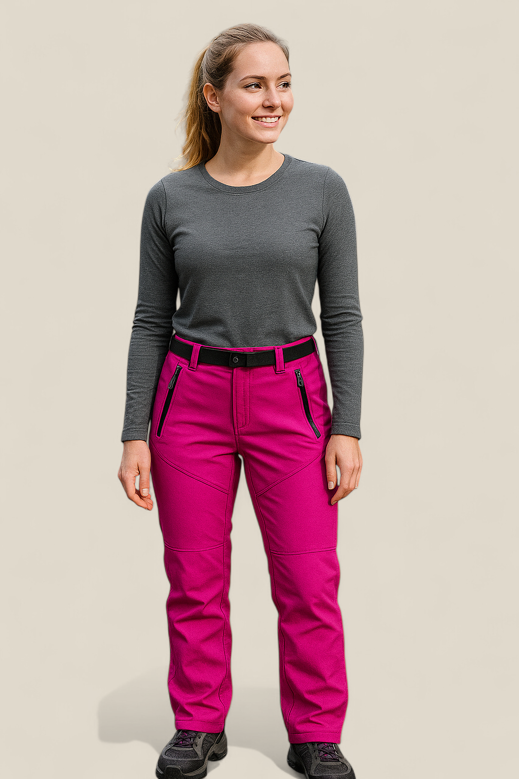 Women’s Thermal Fleece Lined Trousers - Waterproof Stretch Warm Lined Trousers