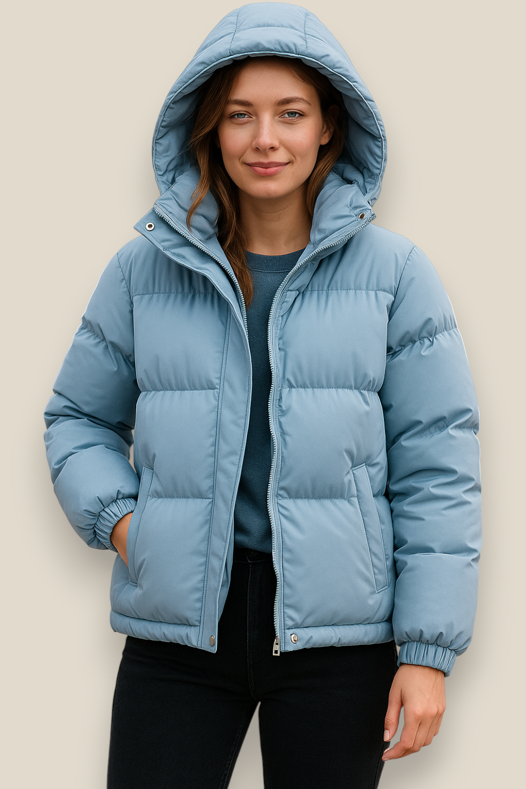 Women’s Winter Puffer Jacket - Thick Hooded Down Coat