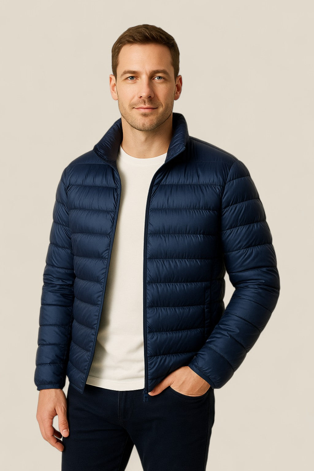 Men’s Down Puffer Jacket - Ultra Light Waterproof Winter Coat