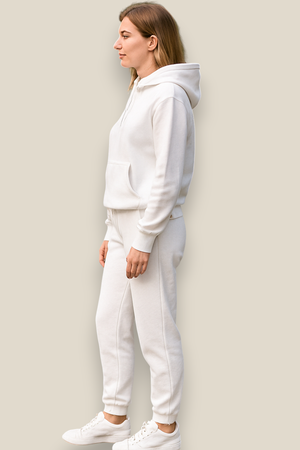 Women’s Winter Tracksuit Set, Two-Piece Fitness Hoodie And Jogging Pants, Fleece-Lined Sportswear