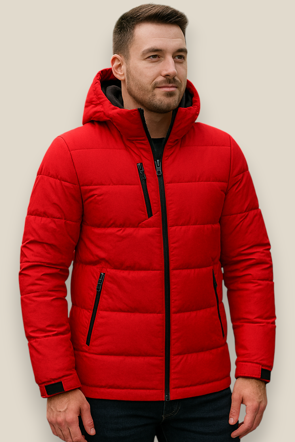 Men’s Hooded Duck Down Puffer Jacket - Thick Warm Casual Coat
