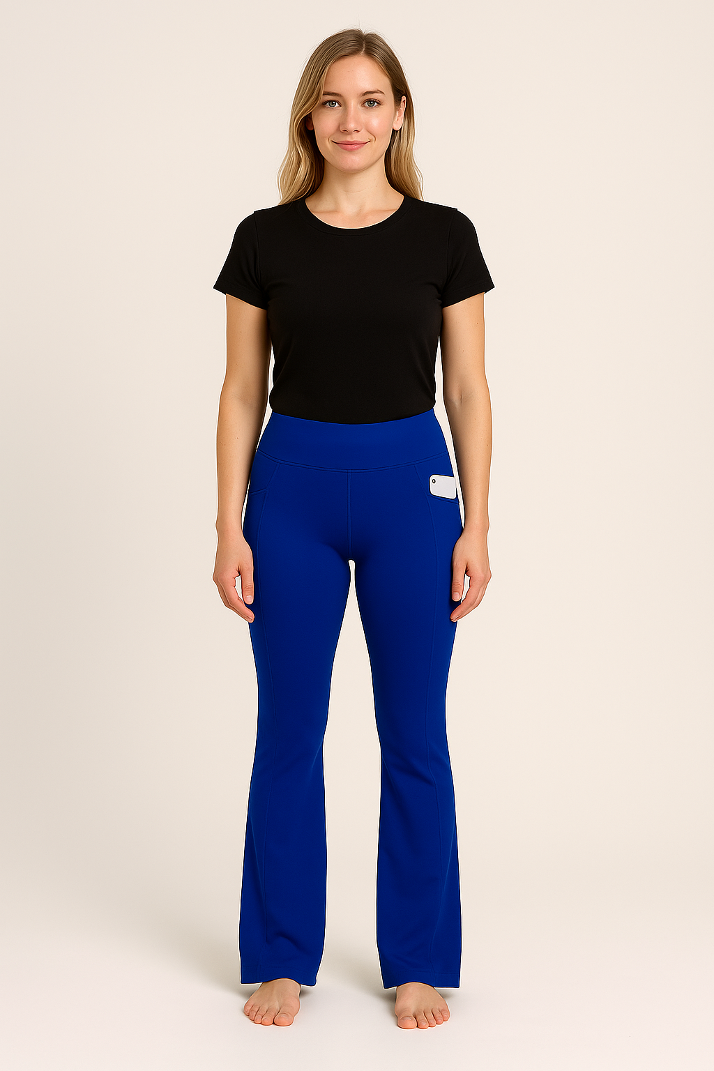 Women’s High Waist Trousers, Elegant Wide Leg Flared Palazzo Pants, Smart Casual Leggings