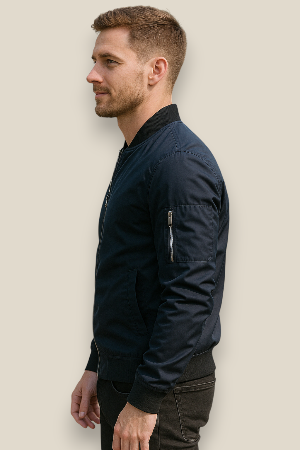 Men’s Windbreaker Jacket, Windproof Lightweight Winter Coat, Warm Outerwear