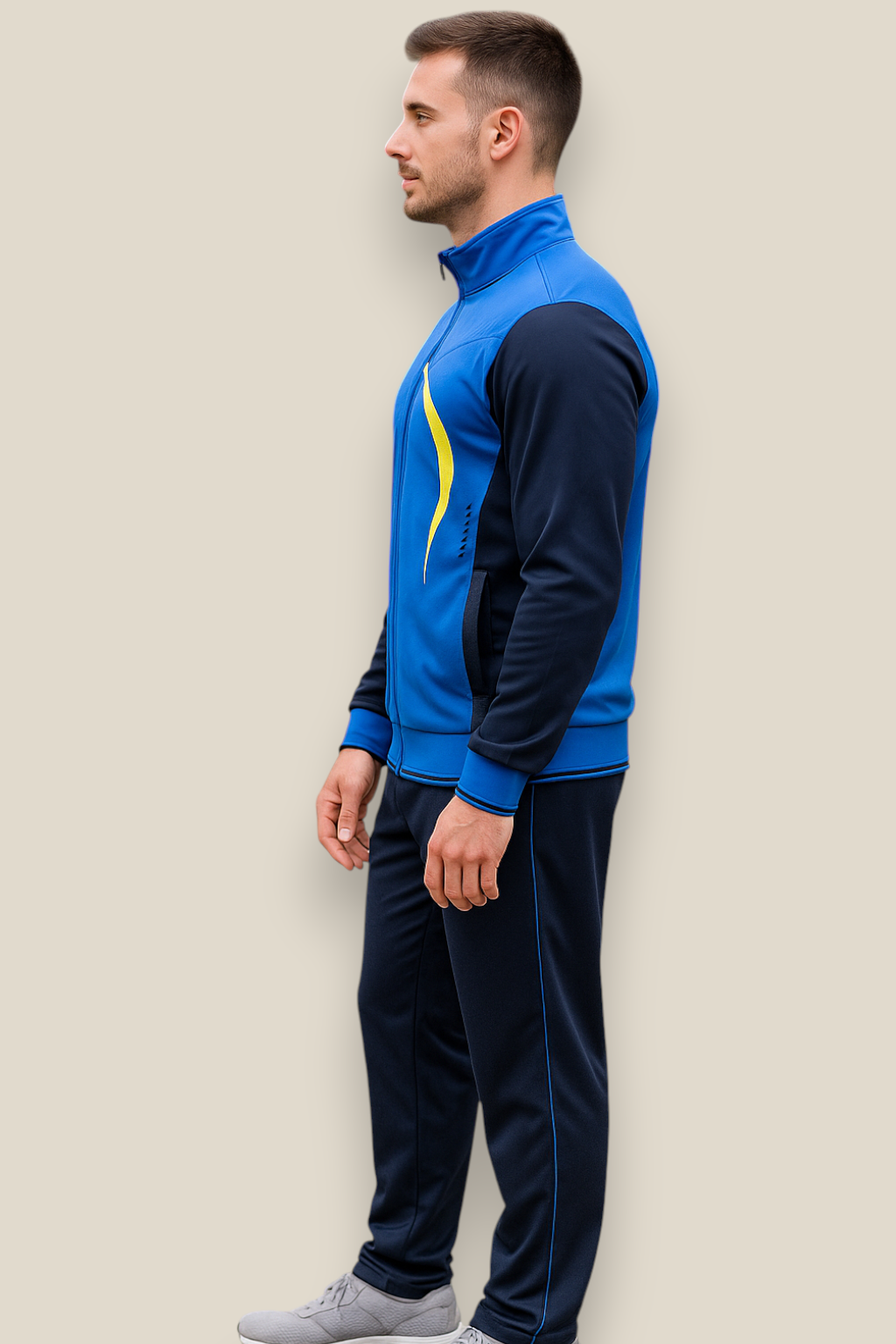 Men’s Sportswear Set - Two-Piece Jacket And Jogging Tracksuit Set