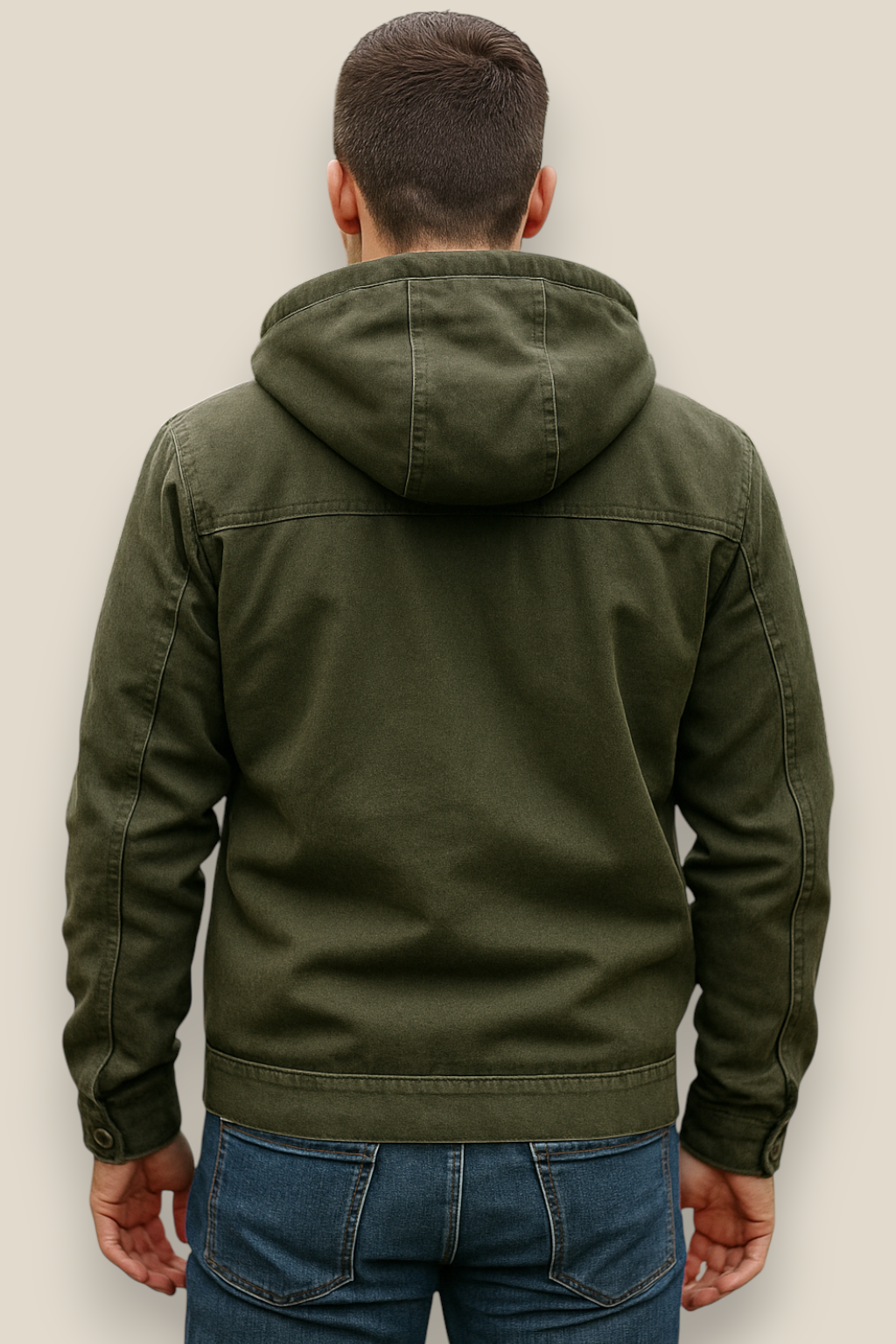 Men’s Hooded Waterproof Jacket - Outdoor Zip-Up Windbreaker