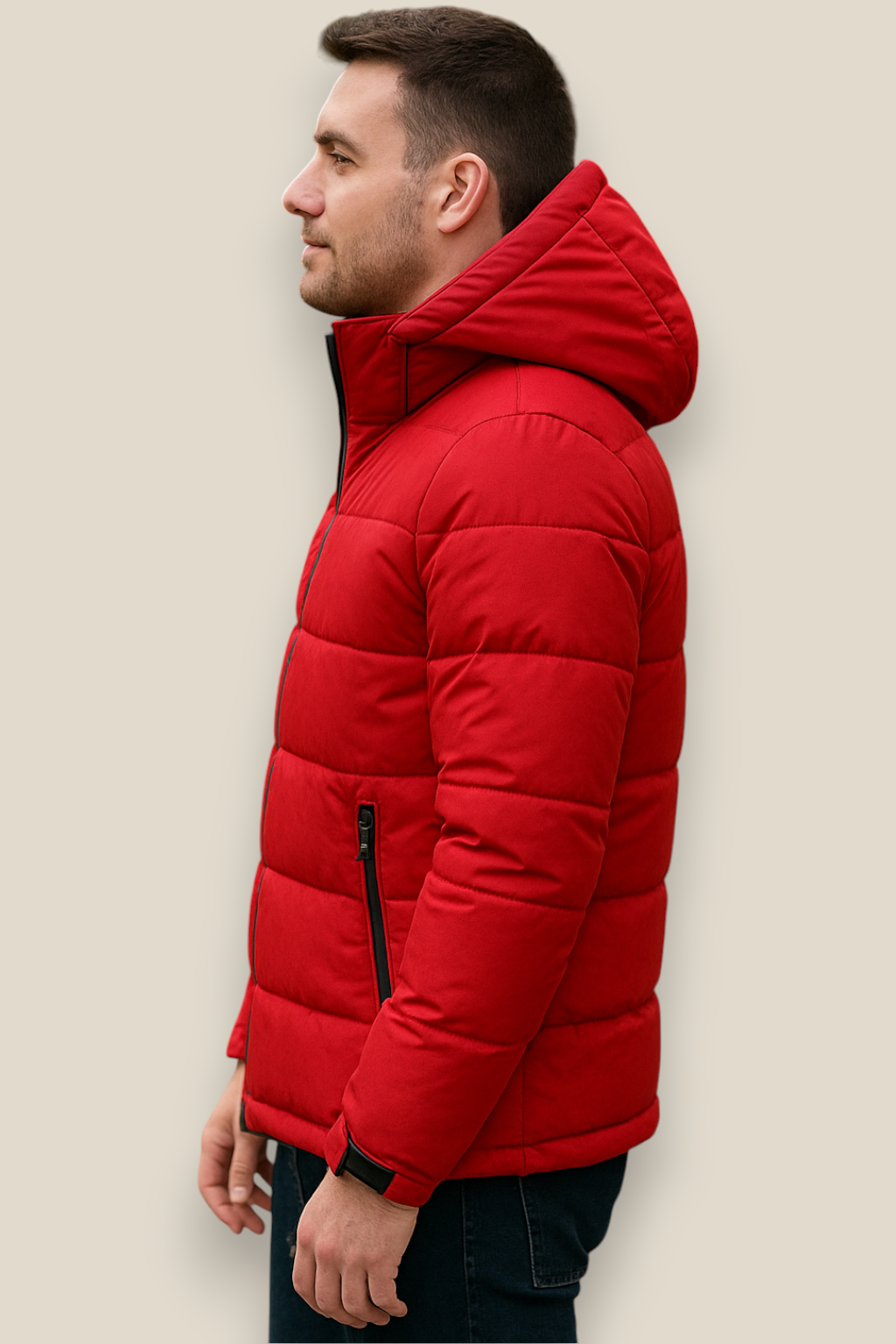 Men’s Hooded Duck Down Puffer Jacket - Thick Warm Casual Coat