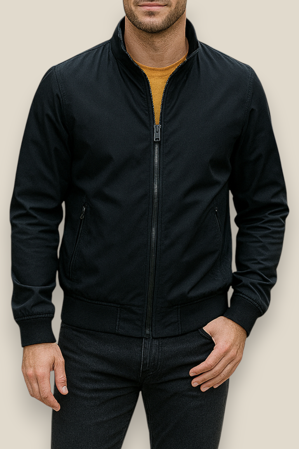 Men’s Bomber Windbreaker Jacket - Winter Slim Fit Coat