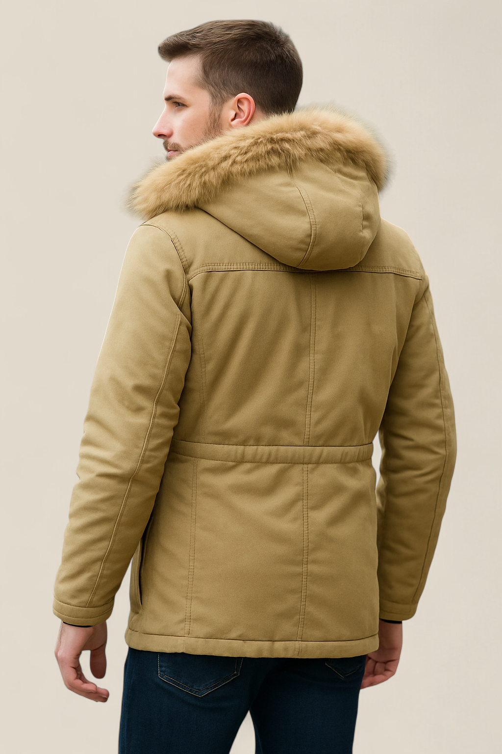 Men’s Winter Parka Jacket - Thick Velvet Outdoor Coat