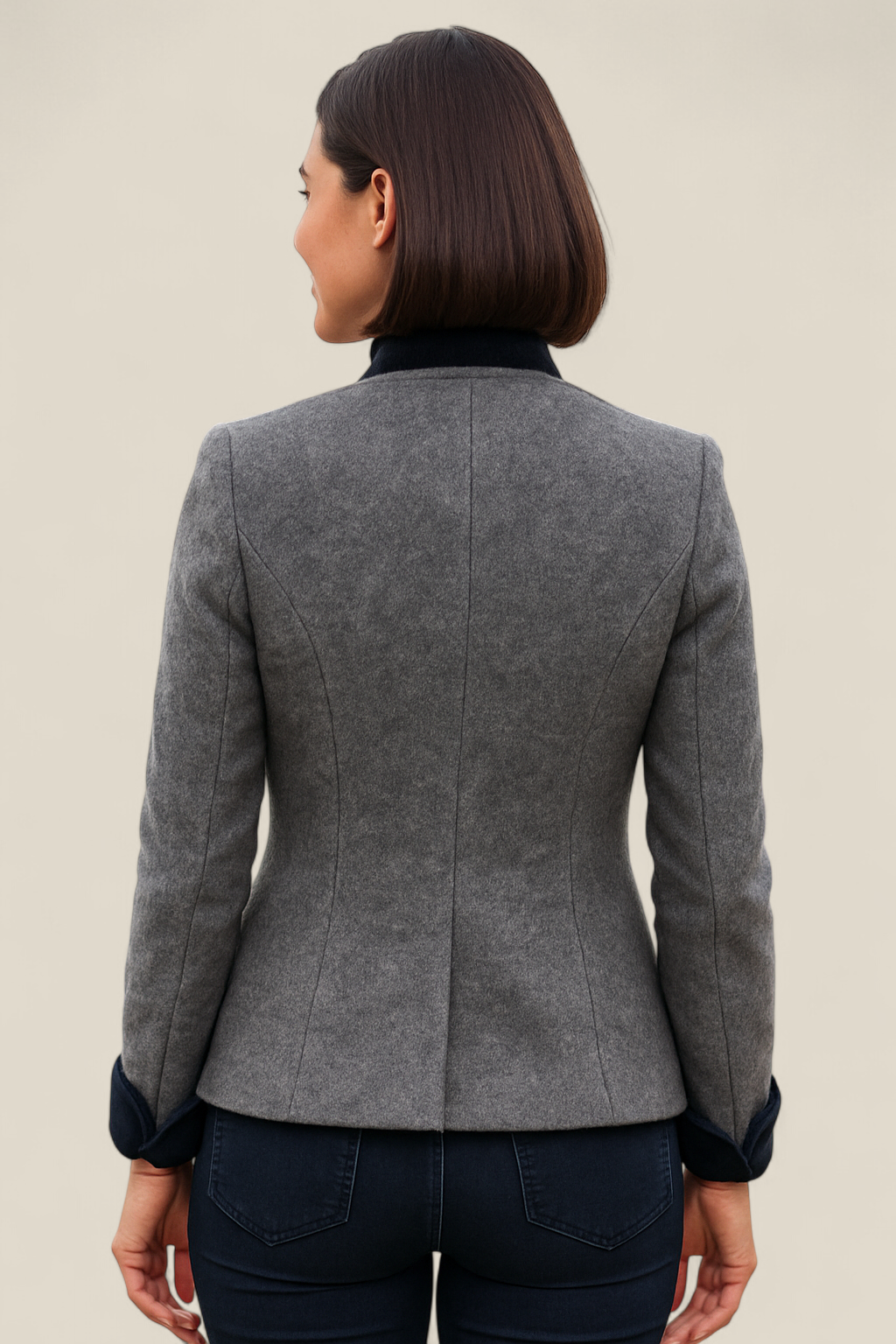 Women’s Elegant Winter Coat - Slim Fit Jacket With Stand Collar