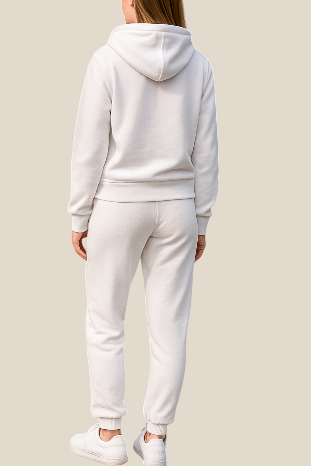 Women’s Winter Tracksuit Set, Two-Piece Fitness Hoodie And Jogging Pants, Fleece-Lined Sportswear