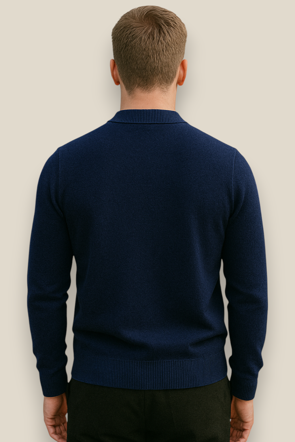 Men’s Half Turtleneck Jumper, Warm Knit Sweater, Casual High Neck Pullover
