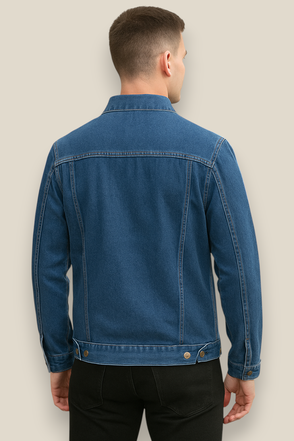 Men’s Winter Denim Jacket, Warm Padded Coat, Casual Outerwear