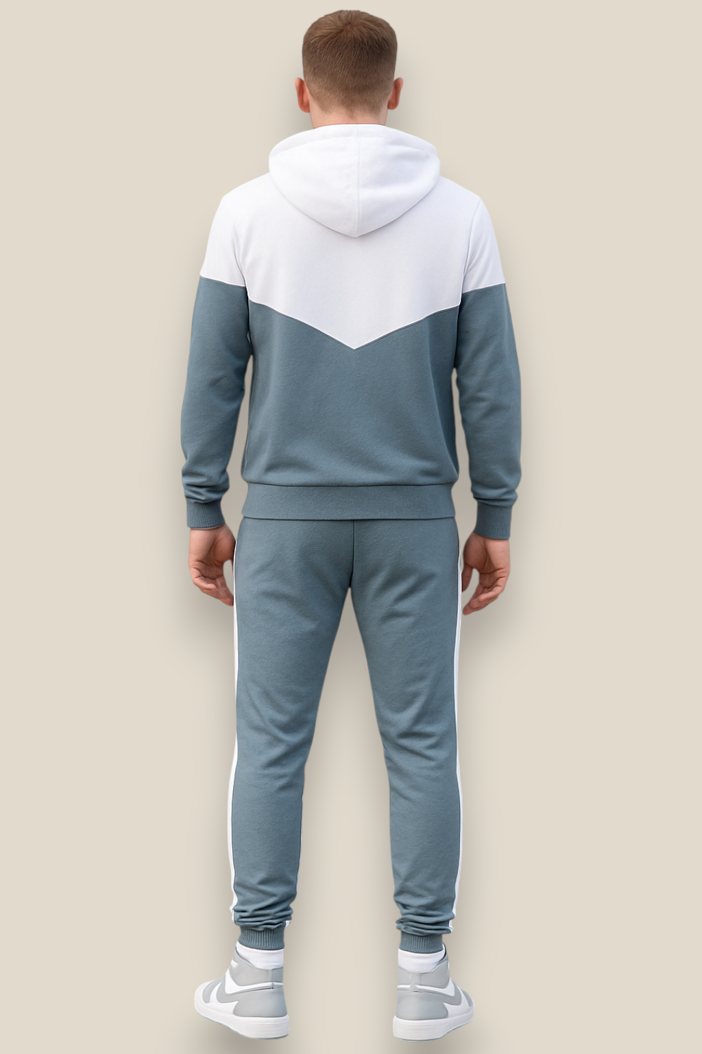 Men’s Two Piece Tracksuit Set, Hooded Jacket And Jogger Pants, Casual Athleisure Outfit