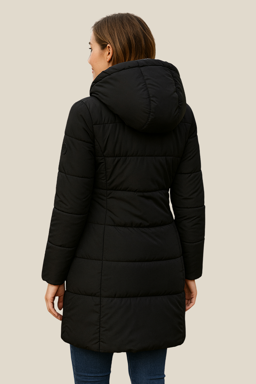 Women’s Puffer Winter Coat, Hooded Warm Fleece-Lined Jacket, Thick Lightweight Raincoat For Winter