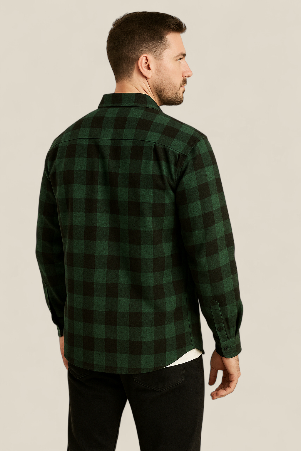 Men’s Classic Flannel Shirt - Plaid Long Sleeve Smart Casual Top