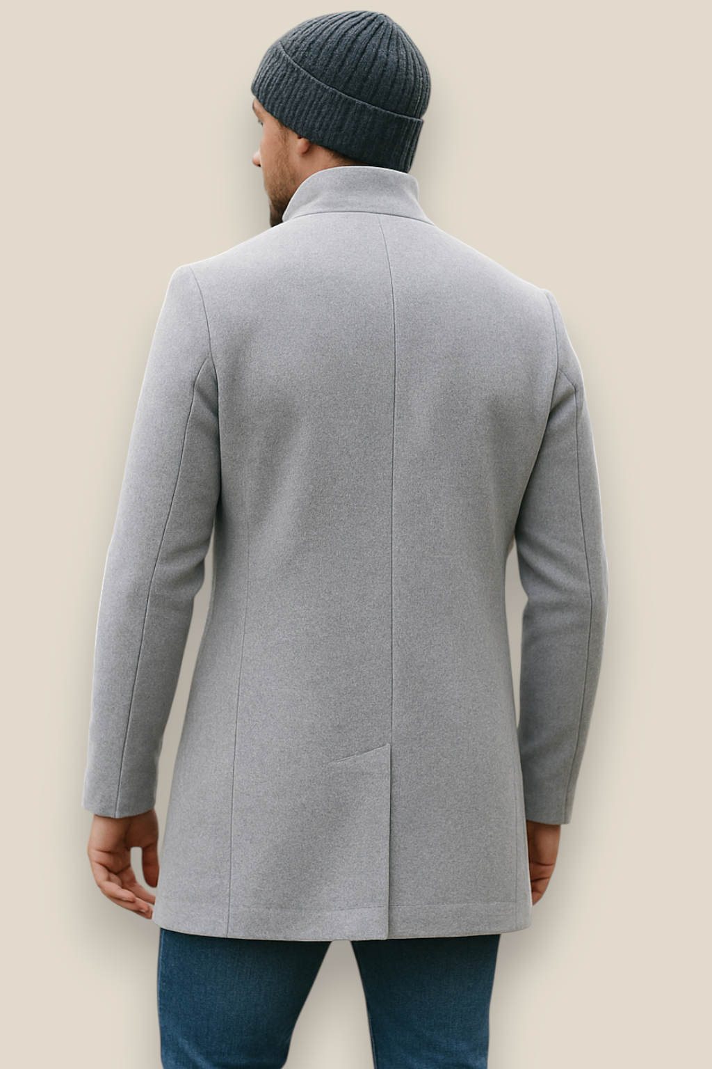 Men’s Winter Trench Coat, Formal Long Overcoat, Warm Smart Casual Jacket