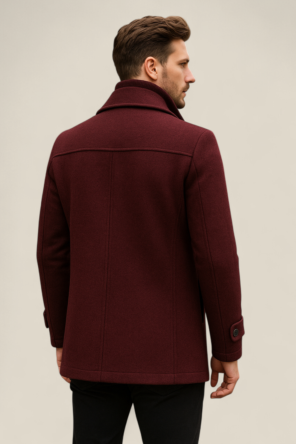 Men’s Wool Jacket - Slim Fit Business Casual Winter Coat