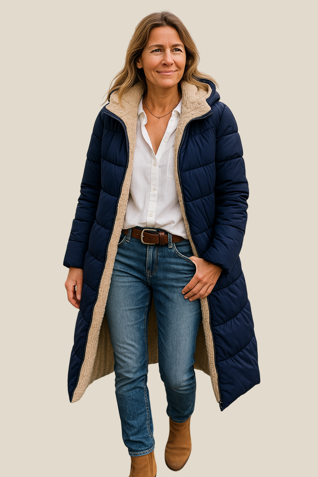 Women’s Hooded Winter Jacket, Long Warm Puffer Coat for Cold Weather And Daily Commuting