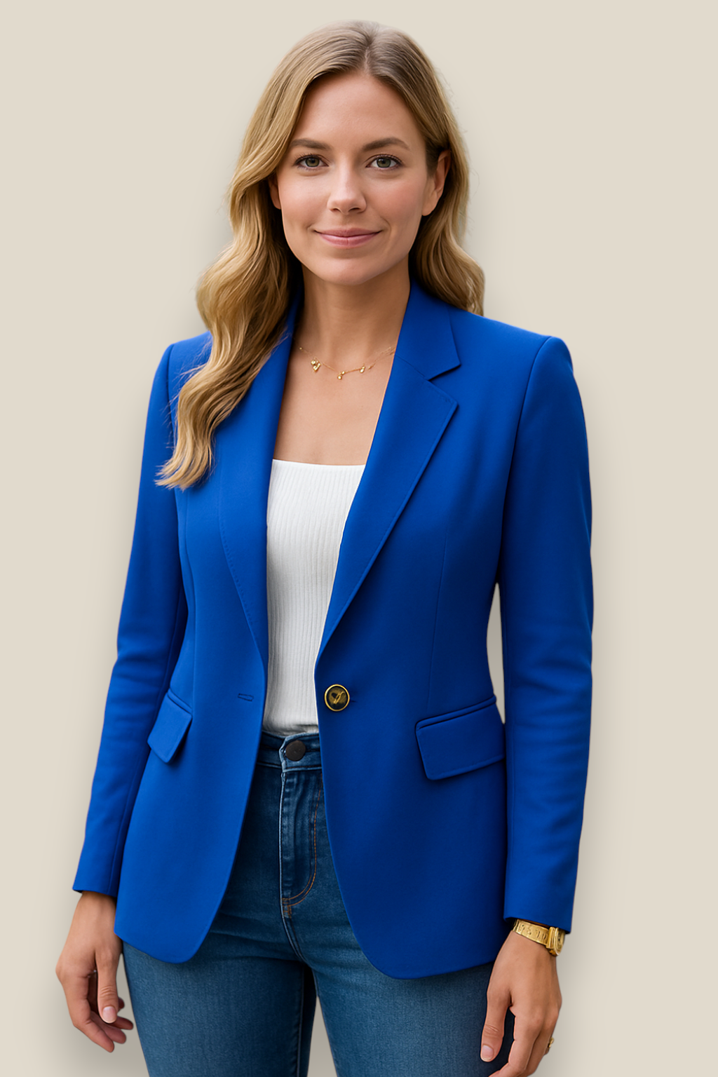Women’s Blazer Jacket, Long Sleeve Business Coat, Elegant Office Top