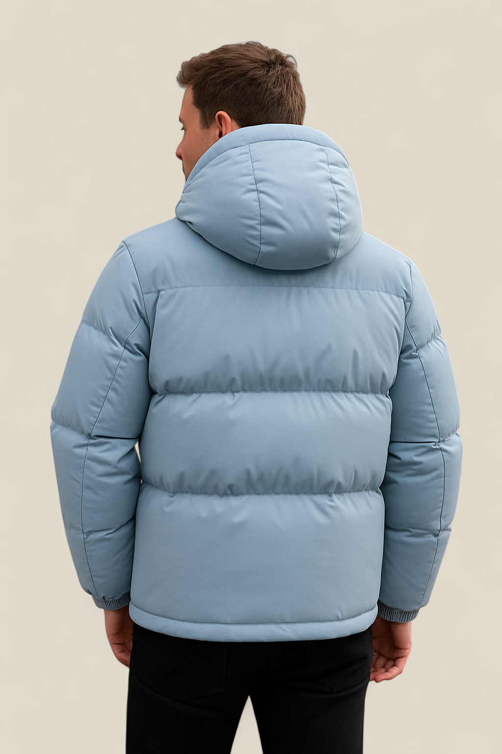 Men’s Hooded Puffer Jacket, Thick Padded Winter Coat, Warm Casual Parka