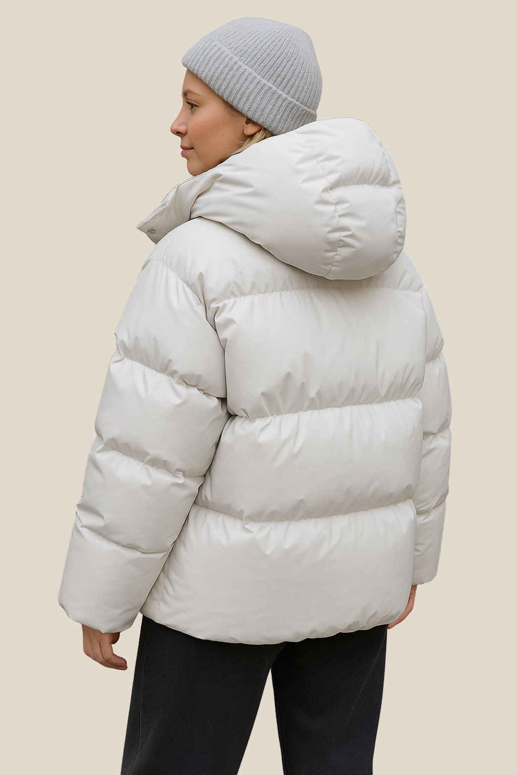 Women’s Hooded Winter Puffer Jacket, Warm Loose-Fit Parka, Casual Cold-Weather Coat