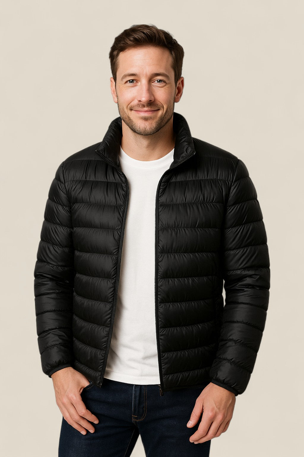Men’s Down Puffer Jacket - Ultra Light Waterproof Winter Coat