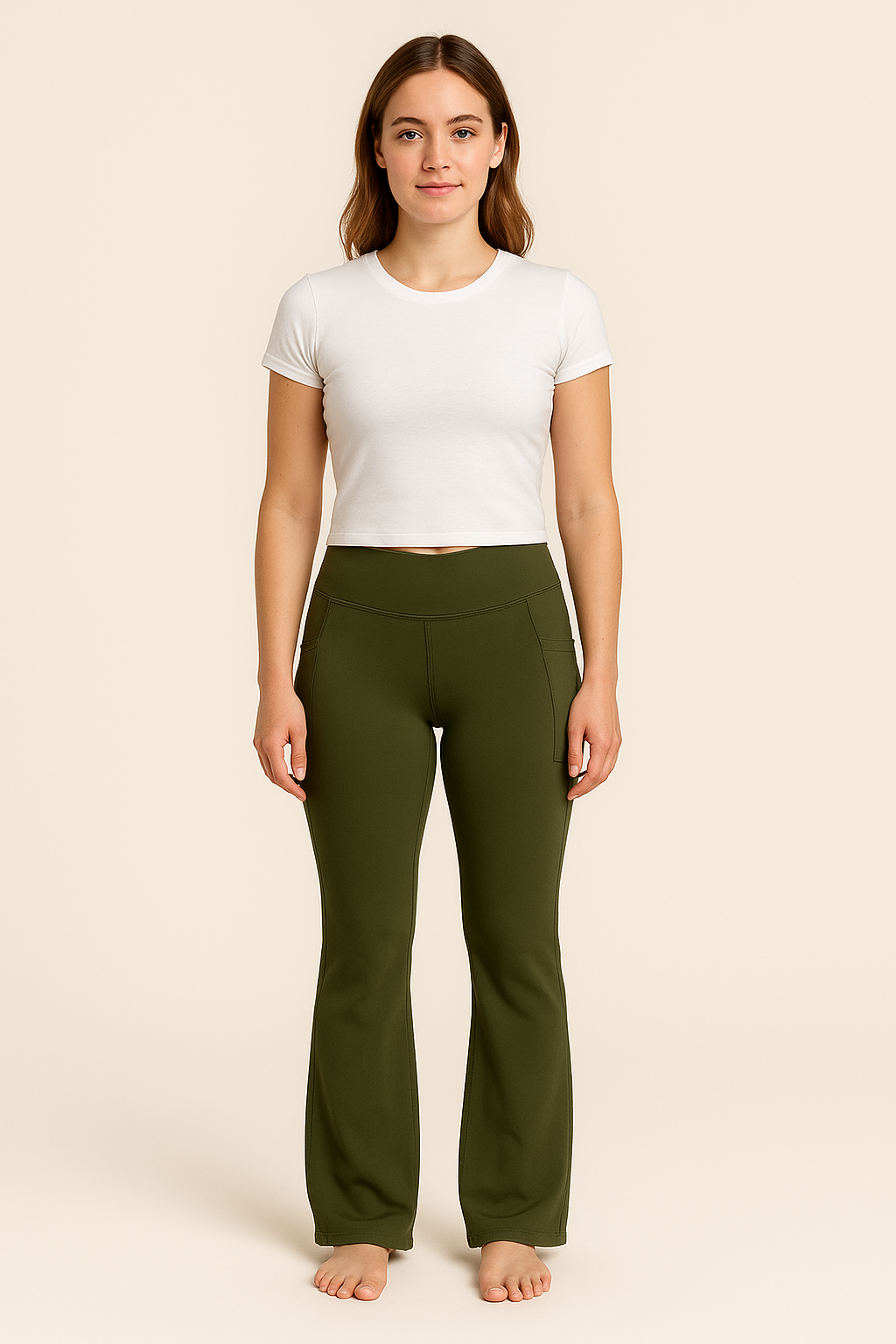 Women’s High Waist Trousers, Elegant Wide Leg Flared Palazzo Pants, Smart Casual Leggings