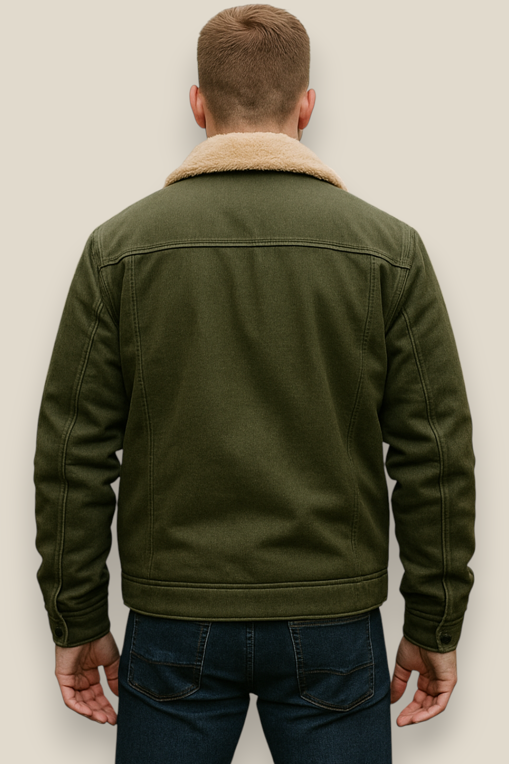 Men’s Winter Fleece Lined Jacket, Thick Warm Plush Coat, Casual Winter Outerwear