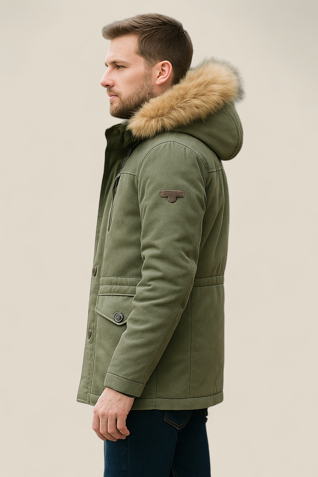 Men’s Winter Parka Jacket - Thick Velvet Outdoor Coat