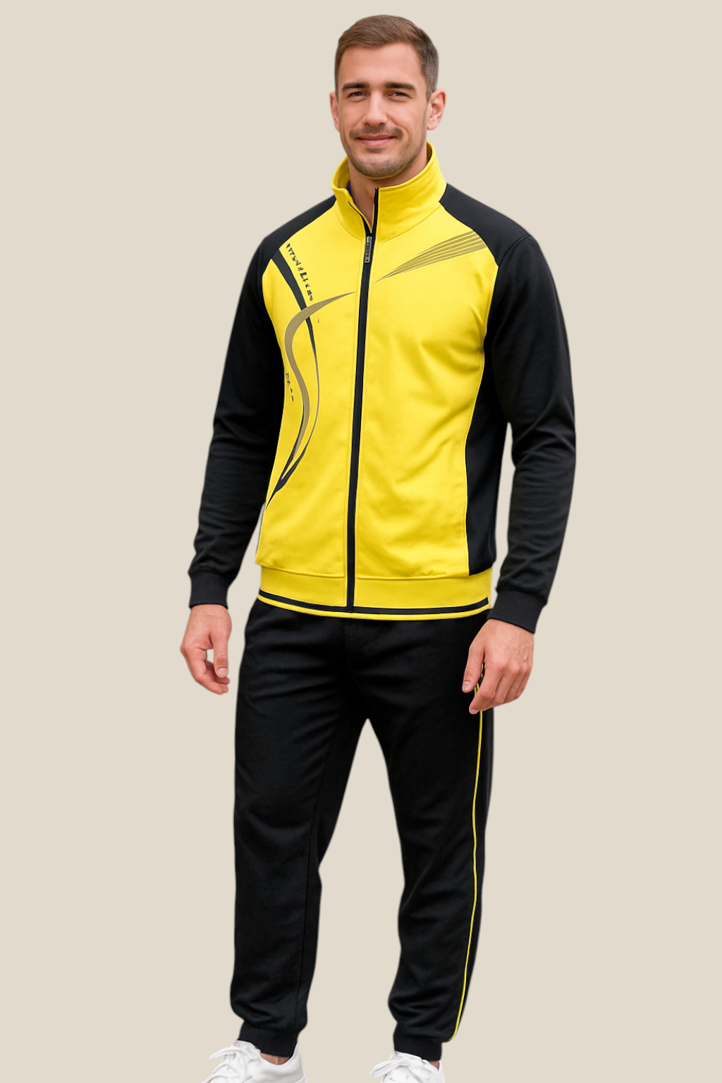 Men’s Sportswear Set - Two-Piece Jacket And Jogging Tracksuit Set