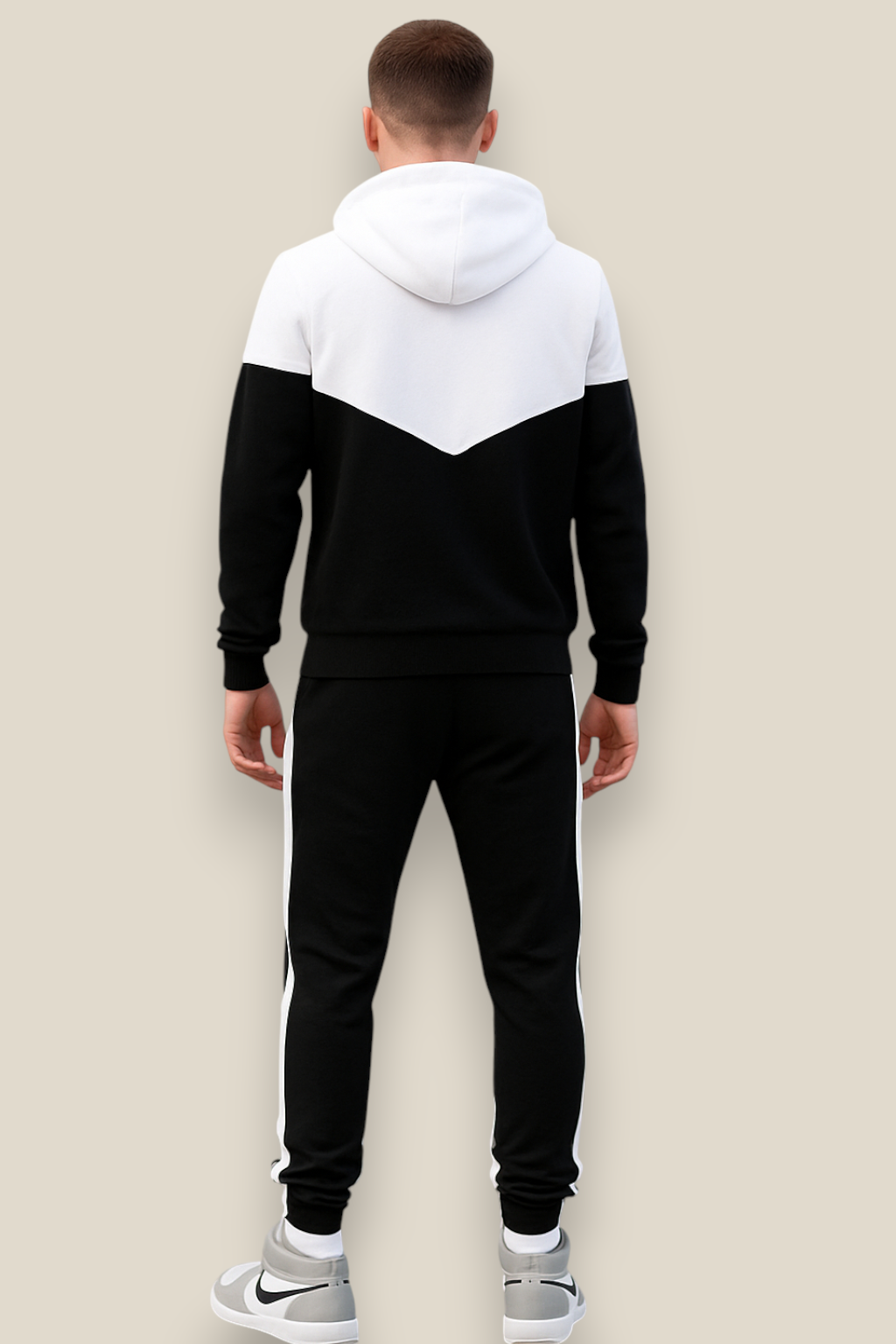 Men’s Two Piece Tracksuit Set, Hooded Jacket And Jogger Pants, Casual Athleisure Outfit