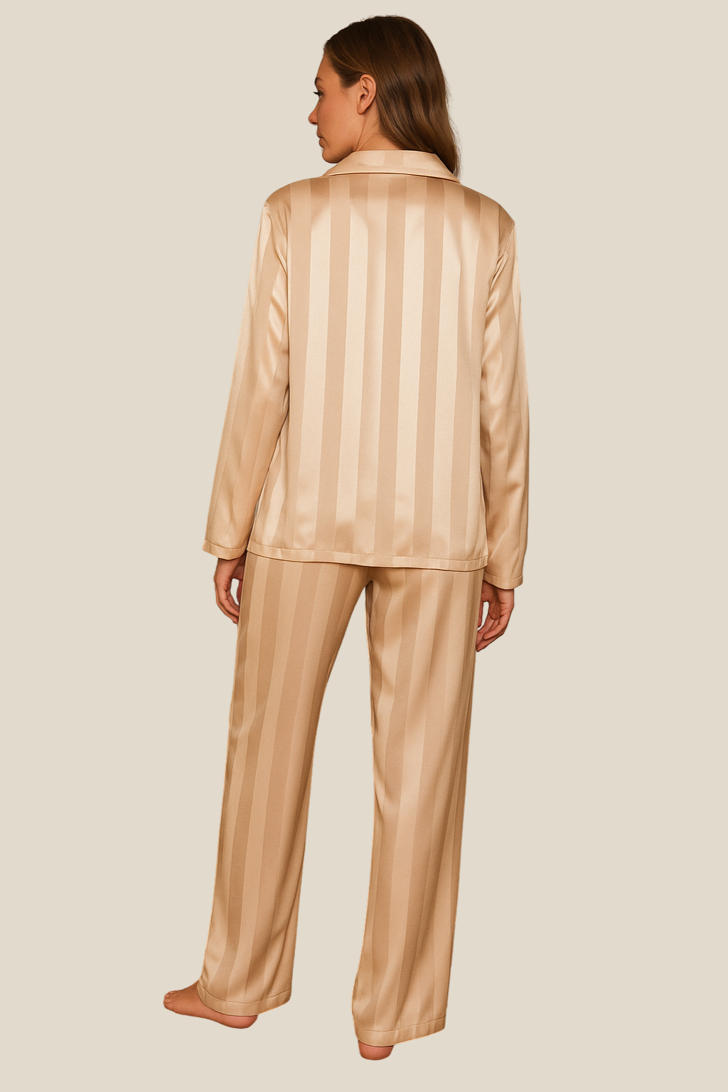 Women’s Long Sleeve Pyjama Set, Soft Cotton Winter Loungewear, Warm Sleepwear