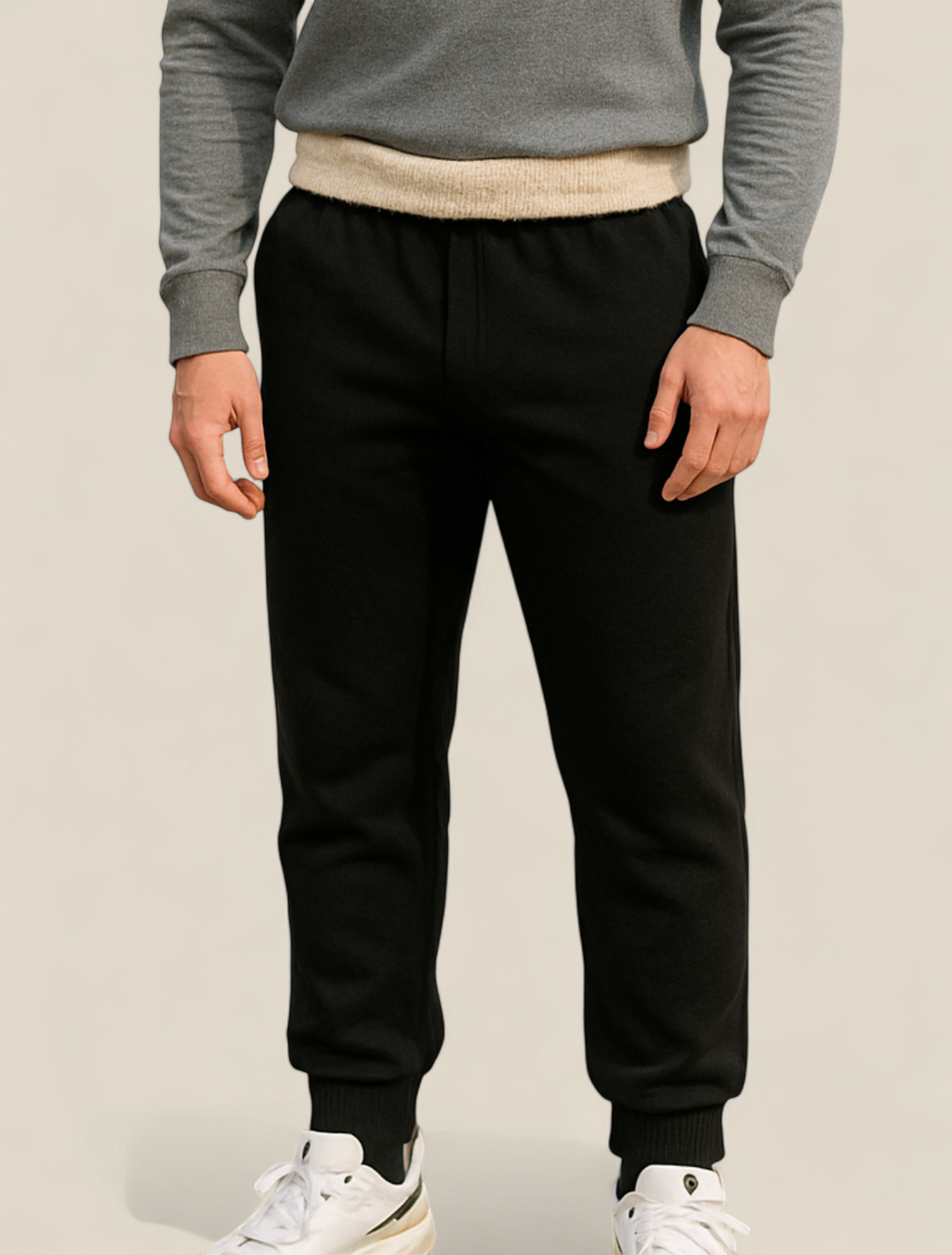 Men’s Winter Joggers, Thick Lamb Wool Lined Pants, Casual Sportswear Trousers