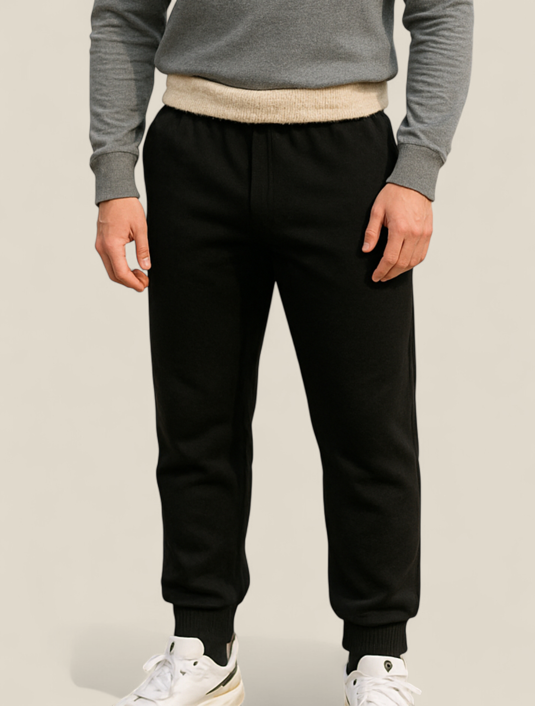 Men’s Winter Joggers, Thick Lamb Wool Lined Pants, Casual Sportswear Trousers